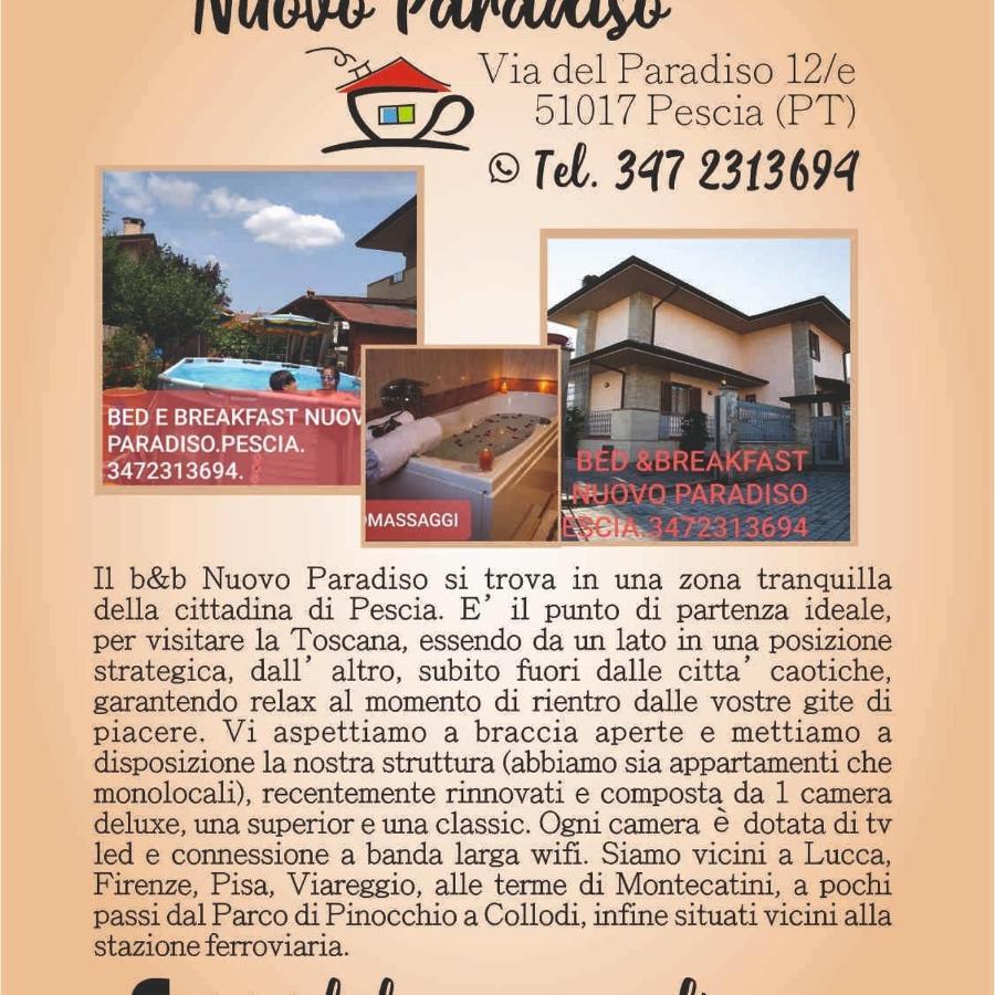 B&B Nuovo Paradiso Pescia Exteriör bild